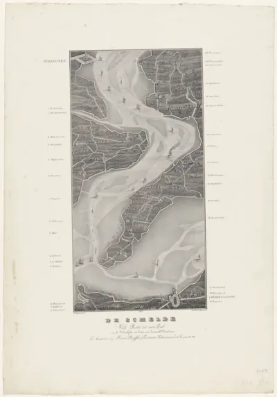 Loop van de Schelde van Fort Bath tot zee (onderste blad), 1832