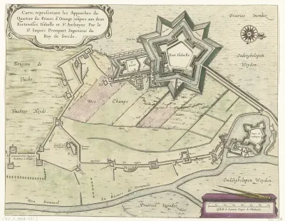 Loopgraven van het Staatse leger bij de forten Isabella en Sint-Anthonie tijdens het beleg van Den Bosch, 1629