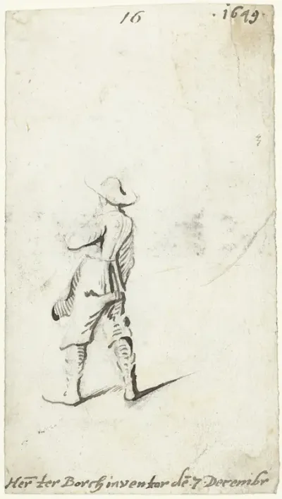 Lopende man, van achteren