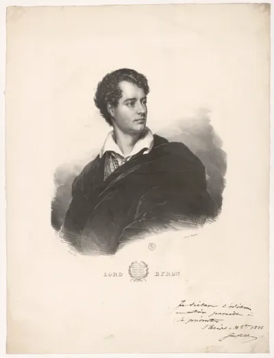 Lord Byron. Trolle del. Lith. de Senefelder