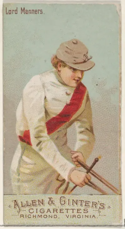 Lord Manners, from the Racing Colors of the World series (N22b) for Allen & Ginter Cigarettes