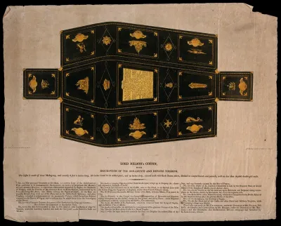Lord Nelson's ornamented coffin