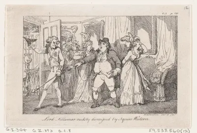 Lord Tellamar Rudely Dismissed by Squire Western, from "The History of Tom Jones, a Foundling"