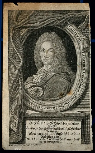 Lorenz Heister. Line engraving by C. Winckler after J. Kenckel