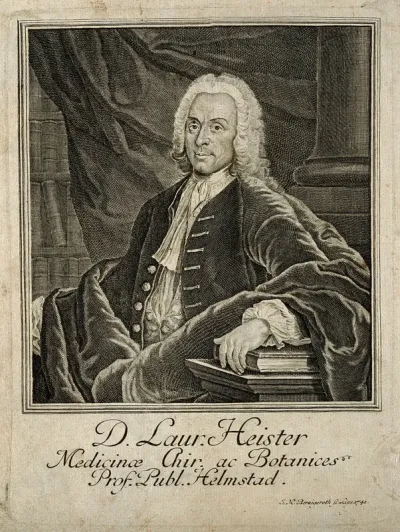 Lorenz Heister. Line engraving by J.M. Bernigeroth, 1742