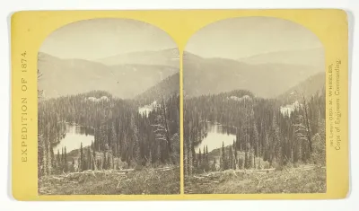 Lost Lakes, head of Conejos Cañon, Colorado, in the Sierra San Juan range, near divide between Conejos and south fork of Alamosa Rivers, surrounded by forest of Douglass spruce, and approximately 11.000 feel above sea-level, No. 37 from the series "G