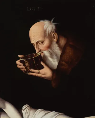 Lot drinking (Berlin fragment)