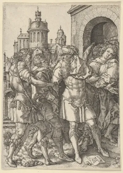 Lot Prevents the Sodomites from Violence, from The Story of Lot
