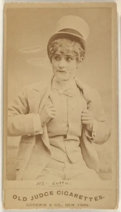 Lotta, from the Actors and Actresses series (N171) for Old Judge Cigarettes