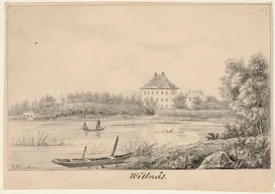 Louhisaari Manor, original drawing for Finland Depicted in Drawings