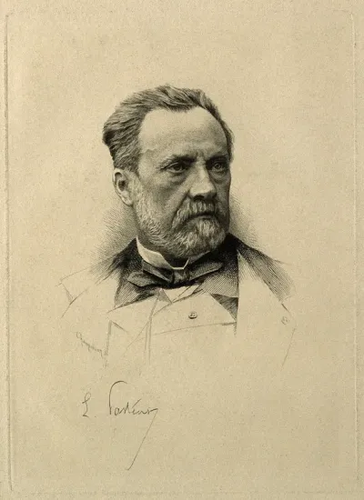 Louis Pasteur. Etching by Champollion, 1883