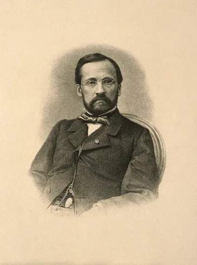 Louis Pasteur. Lithograph after P. Petit