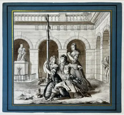 Louis XIV Pleading with Louise de La Vallière at the Carmelite Convent at Chaillot