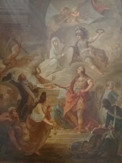 Louis XVI jurant fidélité à la constitution sur l'autel de la patrie