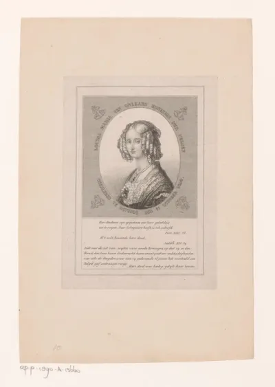 Louisa Maria van Orleans koningin der Belgen overleden te Ostende den 11 october 1850