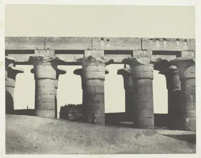 Louqsor, Grande Colonnade du Palais; Thèbes, plate 25 from the album "Egypte, Nubie, Palestine et Syrie" (1852)