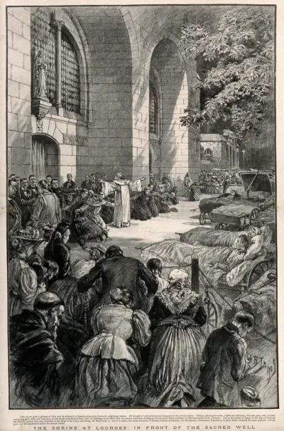 Lourdes, Haute Pyrénées, France: the shrine and sacred well