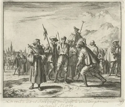 Louwerens Jansz. te Antwerpen ter dood geleid, 1577
