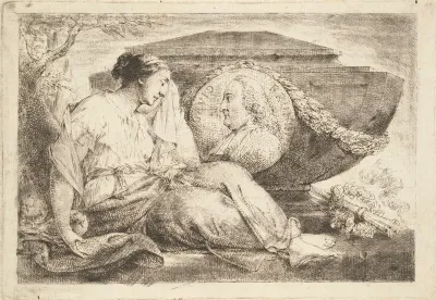 Love Mourns at the Tomb of Preacher Bruhn (Am Grabmal des predigers Bruhn trauert die eheliche Liebe)