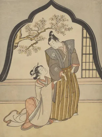 Lovers Dressing Beside a Window