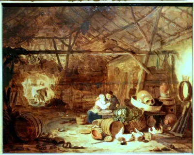 Lovers in a barn