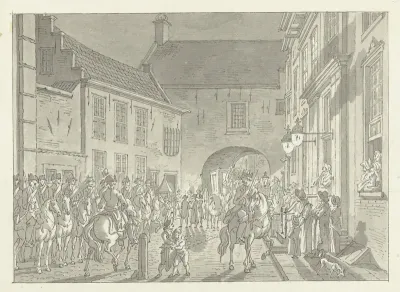 L.P. van de Spiegel naar de Gevangenpoort gebracht, 1795