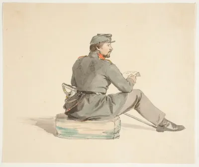 Læsende soldat