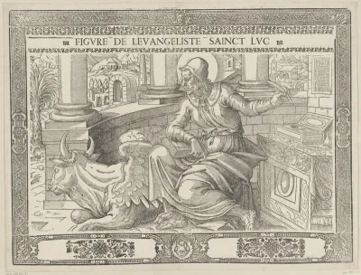 Lucas de evangelist schrijft zijn evangelie