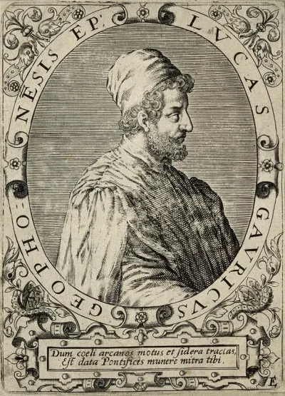 Lucas Gauricus. Line engraving by T. de Bry, 1645