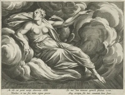 Lucht gepersonifieerd door de godin Juno