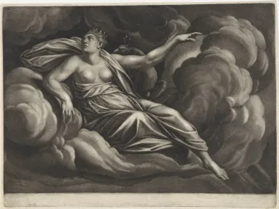 Lucht gepersonifieerd door de godin Juno