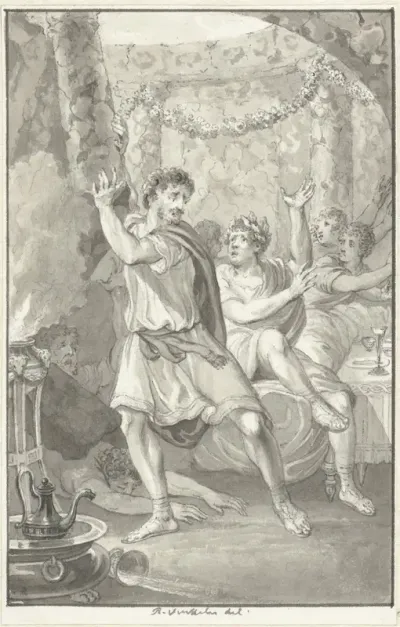 Lucius Aemilius Sejanus redt het leven van Tiberius