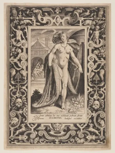 Lucretia, plate one from The Nine Worthies