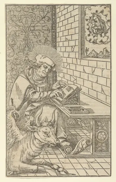 Luke, from "The Four Evangelists and Three Apostles Sitting in Rooms"