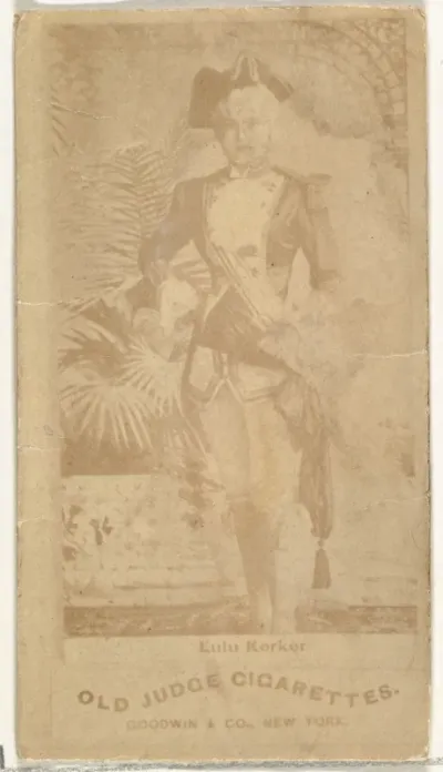 Lulu Kerker, from the Actors and Actresses series (N171) for Old Judge Cigarettes
