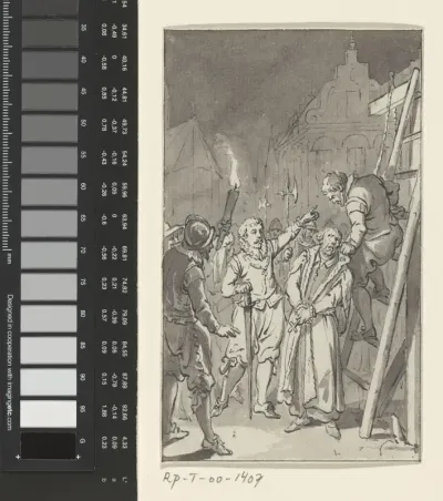 Lumey laat pater C. Musius te Leiden ophangen, december 1572