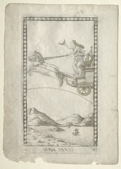 Luna (from the Tarocchi, series A:  Firmaments of the Universe, #41)