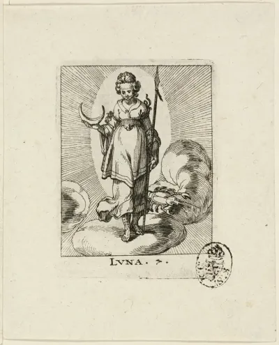 Luna, plate seven from Der VII Planeten
