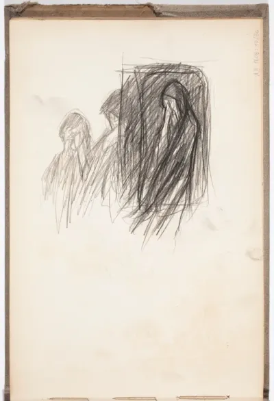 Luonnos ehkä maalaukseen Itkevä nainen, 1904