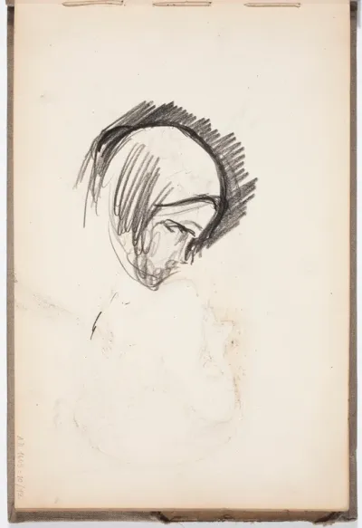 Luonnos luultavasti maalaukseen Itkevä nainen, 1904
