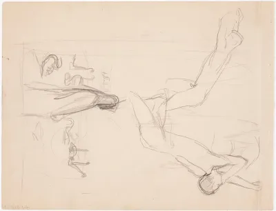 Luonnos maalaukseen Melankolia 1895 ; Luonnos maalaukseen Fantasia 1895