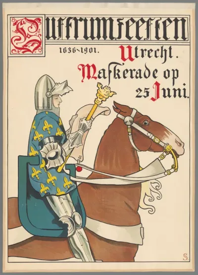 Lustrumfeesten 1636-1901 Utrecht. Maskerade op 25 juni