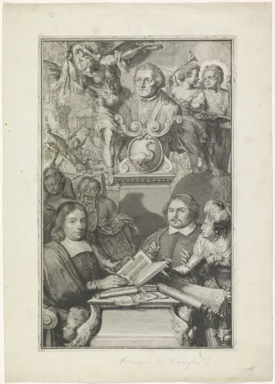 Lutherse predikanten bij de buste van Martin Luther