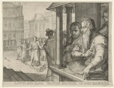 Lycurgus houdt een verhandeling over de voordelen van opvoeding