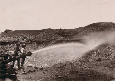 Lydenberg Gold Fields, South Africa: hydraulic mining