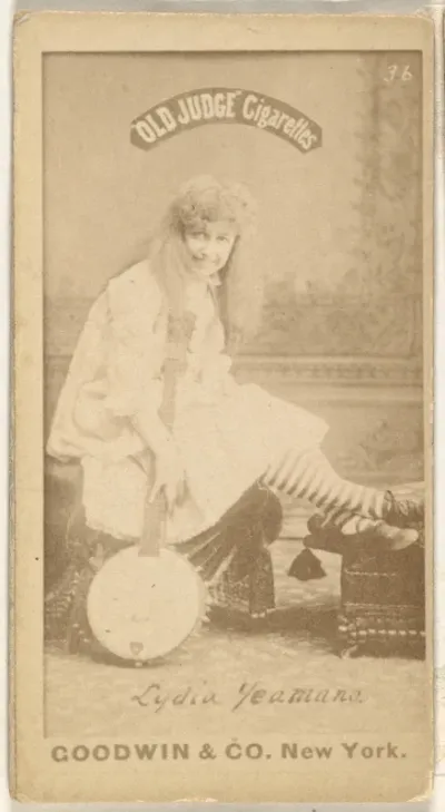Lydia Yeamana, from the Actors and Actresses series (N171) for Old Judge Cigarettes