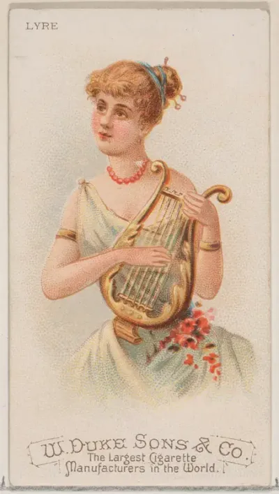 Lyre, from the Musical Instruments series (N82) for Duke brand cigarettes