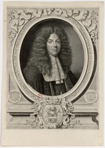 M.reJac. Chevalier escuier seigneur du Bochet et de Courtanvault cons.er secret.re du Roy et recev.r general des fin.ces de Metz. Steph. Gantrel sculp.