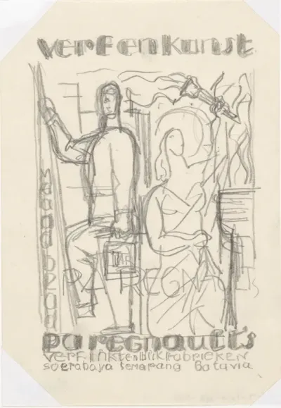 Maandblad Verf en Kunst van P.A. Regnault (ontwerp)