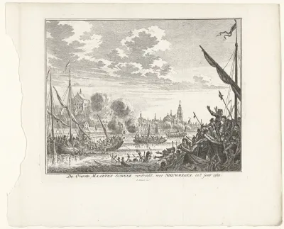 Maarten Schenck van Nideggen verdrinkt voor Nijmegen, 1589